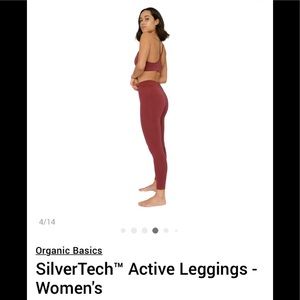 Organic Basics burgundy leggings 7/8.